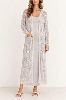 MNG Mango Cream Crochet Knit Cardigan – Size - S